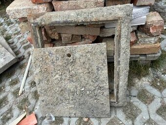 Litinový poklop s rámečkem 50x50