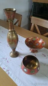 Mosaz orientální váza misky