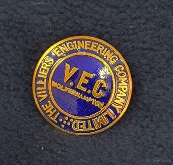 Smaltovaný znak na motocykel Jawa Villiers