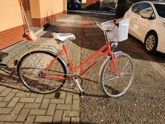 Dámské retro kolo 26", 7 rychlosti v náboji, růžová