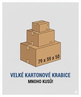 VELKÉ KRABICE NA STĚHOVÁNÍ, USKLADNĚNÍ ČI TRANSPORT ZBOŽÍ