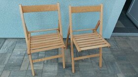 Skládací židle dřevěná 2x