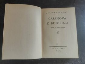 Kniha "Casanova z Budišína", Joseph Delmont, 1931 - 1