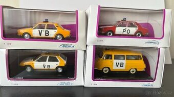 Modely Škoda 105L, 1203, Favorit, VB, PO 1:43 ABREX