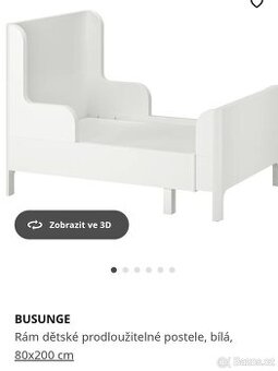 Dětská rostoucí postel s matraci