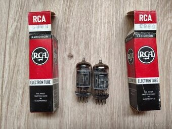 RCA 5963 black plates, čtvercový getter (ECC82,12AU7)
