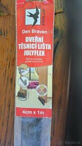 Dveřní těsnicí lišta , hnědá, 1m x 4 cm - 1
