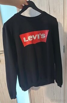 Černá mikina Levi's, nošené parkrat , unisex S-M