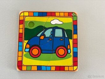 Dřevěné puzzle vkládačks 4 díly