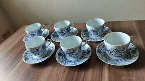 Porcelánové kávové hrnky s podšálkem Bohemia Inglazed
