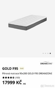 Pěnová matrace 90 X 200 Gold F96 nová
