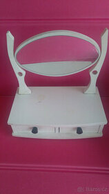 Retro dřevěná stolní toaletka a šperkovnice