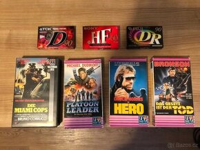 Originální VHS kazety + magnetofonové kazety