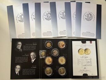 Zlaté mince z kolekce - Naši prezidenti