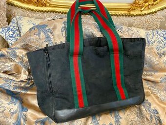 Gucci canvas black luxusní taška na psy