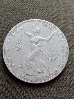 5 koruna 1908 výroční