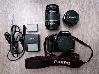 Fotoaparát ZRCADLOVKA Canon EOS 450D + 2 zánovní objektivy