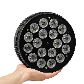 Reflektor LED PAR HEX 18x18W Scénické Osvětlení DMX RGBWA+UV