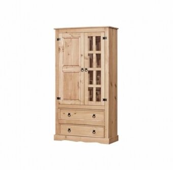 Dřevěná vitrína CORONA vosk 16254