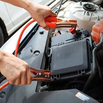 Startovací kabely 1,8m+svorky, měděné, nové. - 1