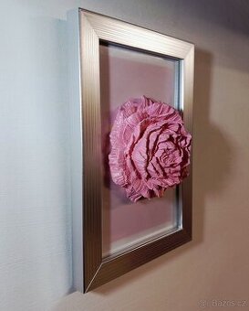 3D obraz - růžový květ originál 1/1