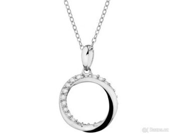 Stříbrné náušnice se zirkony a smaltem + přívěsek. Nový set