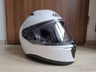 Přilba HJC i70 – super stav, lesklá bílá, vel. M