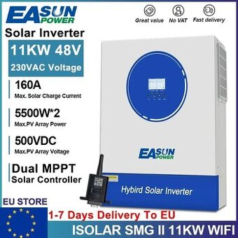 Hybridní střídač 11kw pro dva stringy