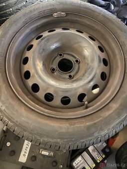 Plechové disky 16” 4x108 a letní pneu 205/55/R16