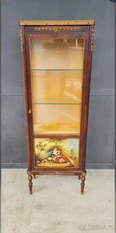 Malovaná prosklená komoda - 1