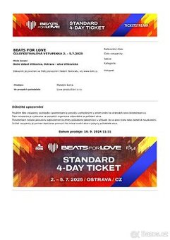 Beats For Love 2025 - Celofestivalová vstupenka - B4L