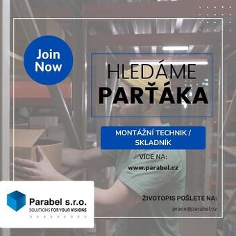 Montážní technik/skladník