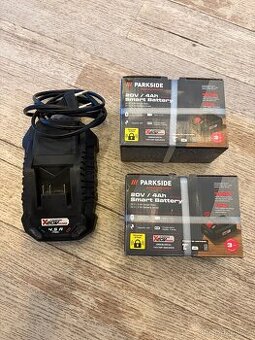 2x baterie Parkside Smart 4Ah 20V s nabíječkou