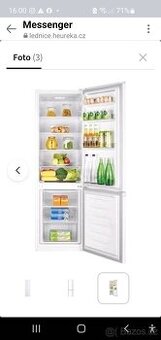 Lednice s mrazákem Candy 180cm