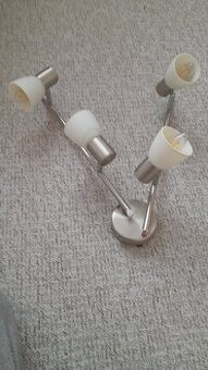 Nerez lustr víceramenný skleněný