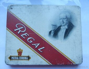 Plechová krabička od doutníků Regal