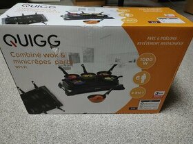 Elektrický lívanečník s wok pánvemi - QUIGG WP1