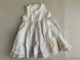 Bílo-růžové šaty s kytičkami George 6-9M