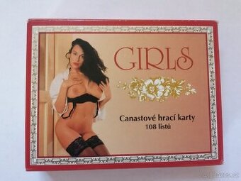 Canastové hrací karty-GIRLS-(erotické) 108listů.NOVÉ