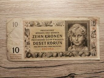10 Korun Československých 1942 - Bankovka - 1