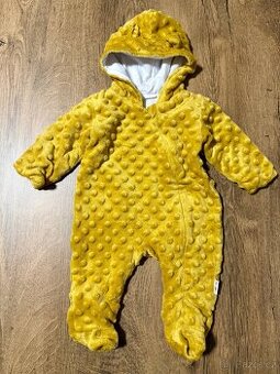 Baby Nellys Kombinézka/overálek MINKY s kapucí a oušky