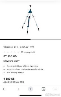 Stavební stativ BOSCH BT 300 HD