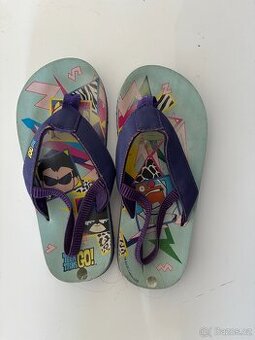 Dětské žabky s gumou okolo paty - délka 20 cm