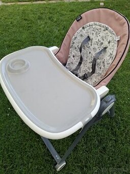 Dětská jídelní židlička Baby Design růžová