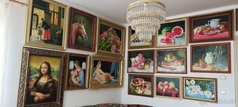 Ručně malované obrazy-kopie-portréty-myslivost atd.