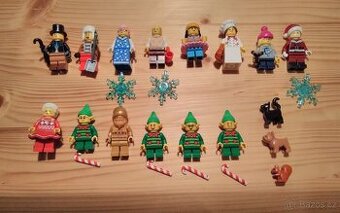 Lego minifigurky Vánoce / zimní vesnička + CMF 23 / elf