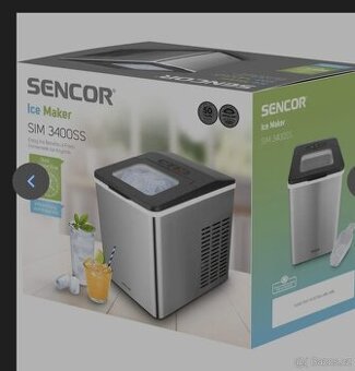 Sencor SIM 3400SS výrobník ledu nový záruka 24 měsíců