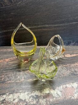 Skleněné košíky - hutní sklo