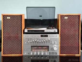 Fisher sestava - AM/FM Receiver, equalizer, timer, gramofon