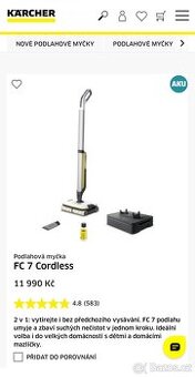 Podlahová myčka Kärcher FC 7 CORDLESS